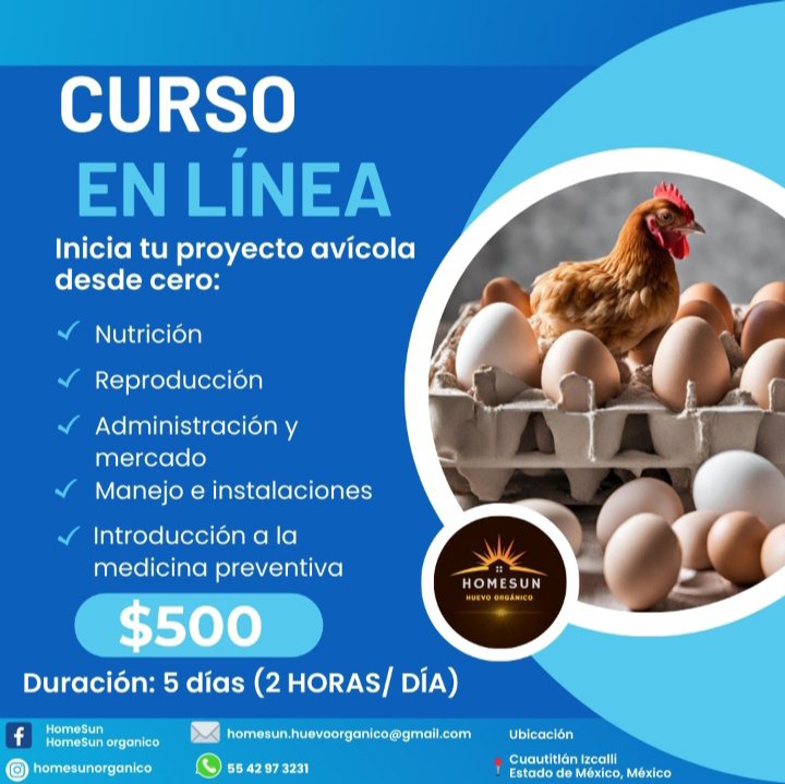 Curso en línea "Inicia tu proyecto avícola"